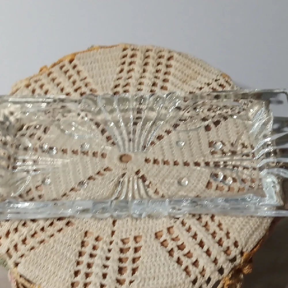 Saks Fifth Avenue Clear Glass Butter Dish